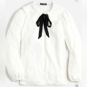 Drapey Ruffle Collar button up